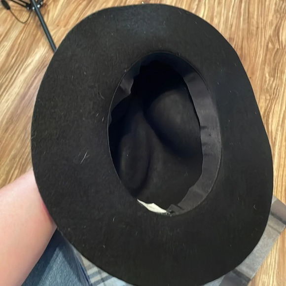 J Crew women’s hat black wool accessory fedora brim festival brunch fall winter - Picture 5 of 8